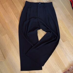 GAP Black Wide Leg Pleated Trousers
